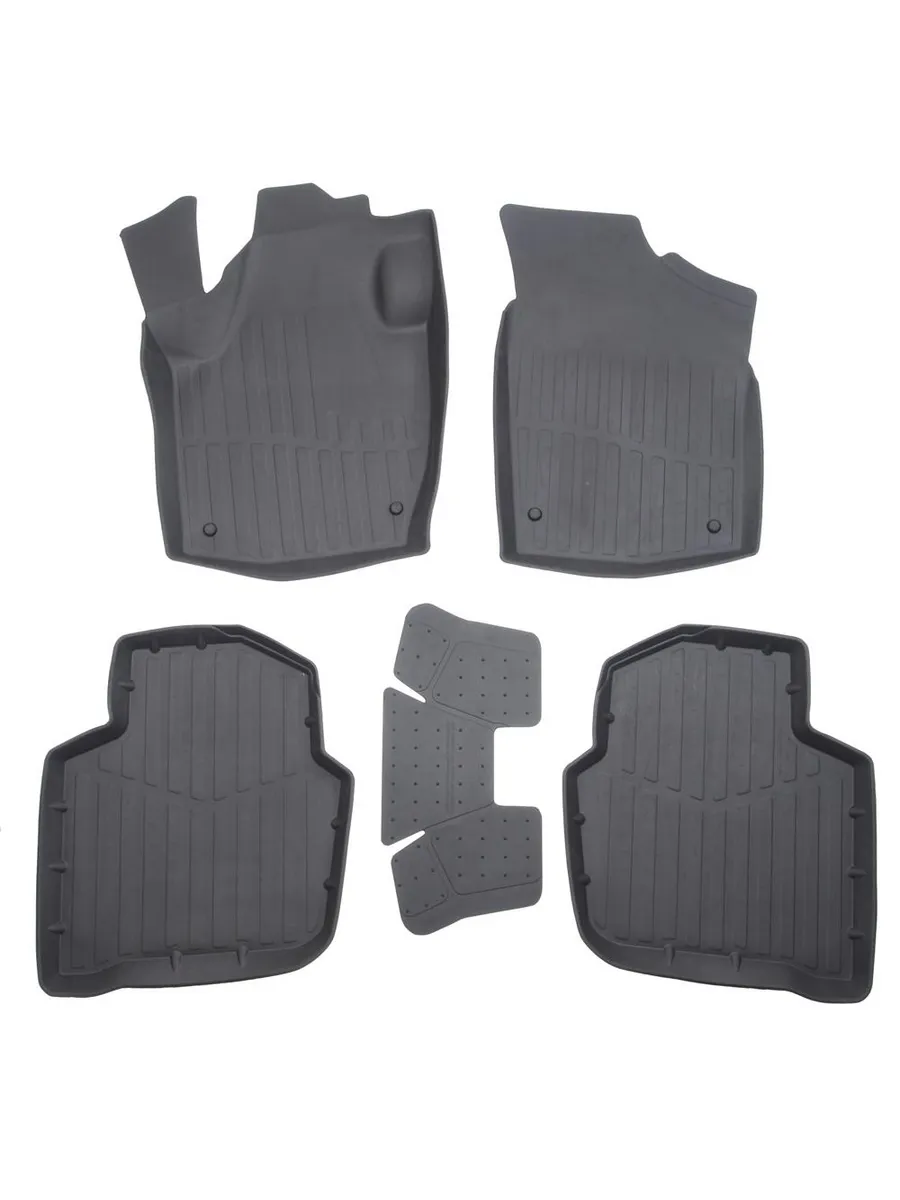 Коврики пола Skoda Rapid (2012-) 3D LUX (к-т 5 шт) SRTK, артикул 3D.SK.RAP.12G.02061 — фото автозапчасти