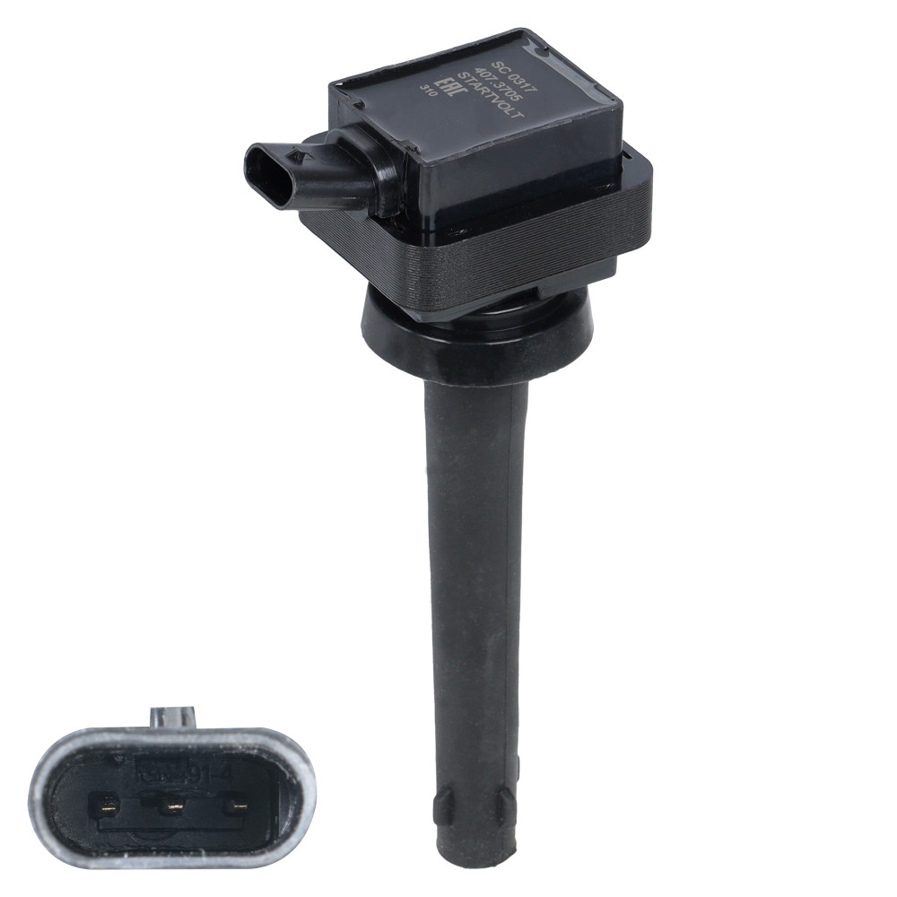 Катушка зажигания ЗМЗ 405, 409 ЕВРО-3, 4 (аналог BOSCH 0 221 504 027) SC 0307 STARTVOLT, артикул 407-3705000 — фото автозапчасти