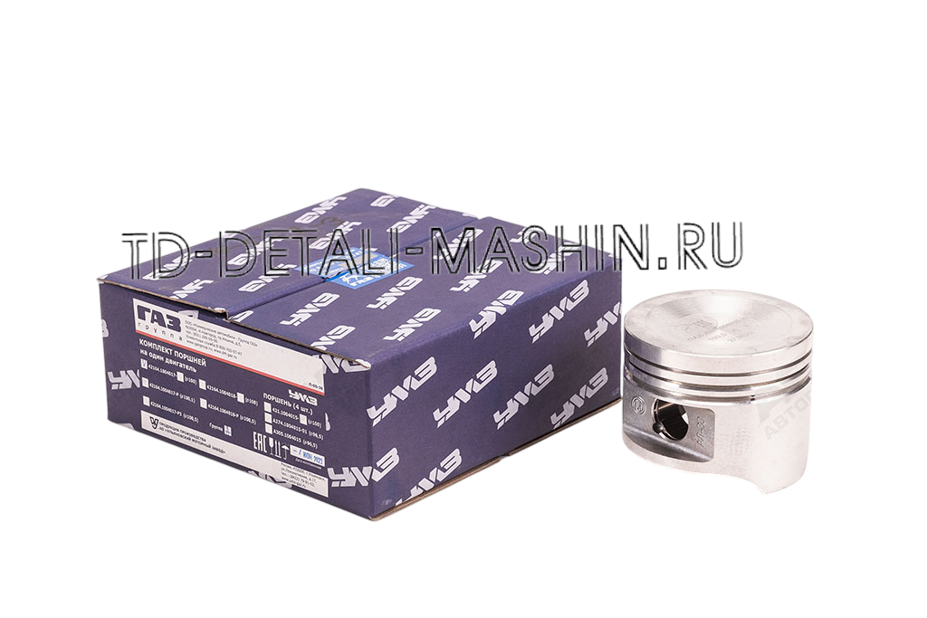 Поршень 100,0 УМЗ 421, 4218, 4215, 4213, 4216 (к-т 4 шт.) (под узкие кольца) гр.Г G-PART ГАЗ г.Н.Новгород, артикул 42164-1004014 — фото автозапчасти