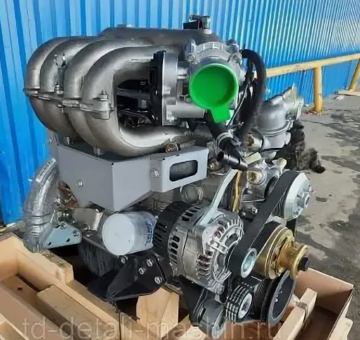Двигатель с оборудованием Газель-Бизнес УМЗ-4216 (107л.с АИ92) Евро-IV с ГБО под ГУР с поликлиновым ремнём, артикул 421647.1000402-185 — фото автозапчасти