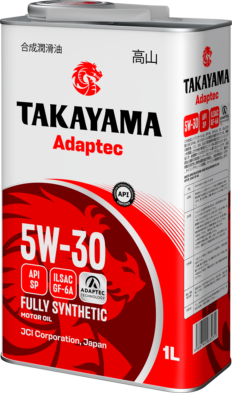 Масло моторное TAKAYAMA Adaptec 5W-30 SP, GF-6A синтетика 1 л, артикул 6056130 — фото автозапчасти