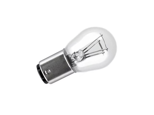Автолампа P21/4W, 12V 21/4W, цоколь BAZ15d смещ. цок. (габариты+стоп). 61214 "МАЯК" — фото автозапчасти