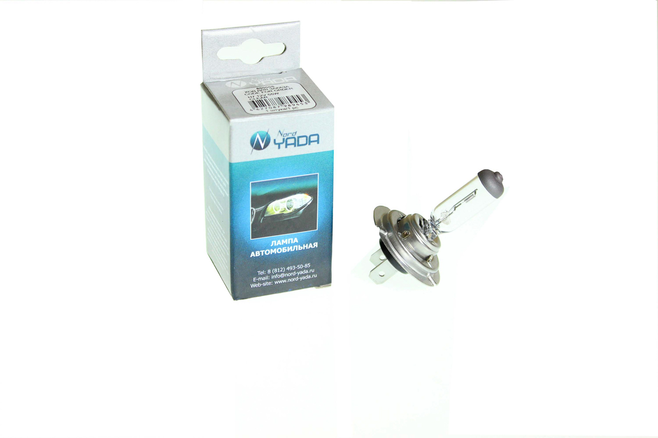 Автолампа H7, 12V 55W, цоколь Px26d, "CLEAR". 800006 "Nord YADA" — фото автозапчасти