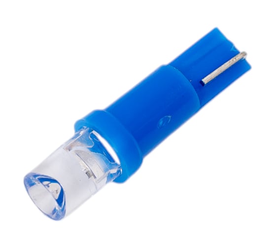 Автолампа W1,2W, 12V, W2,0х4,6d, (светодиод T5-01 1LED) конус синий 0.13W 0.4lm. 900278 "Nord YADA" — фото автозапчасти