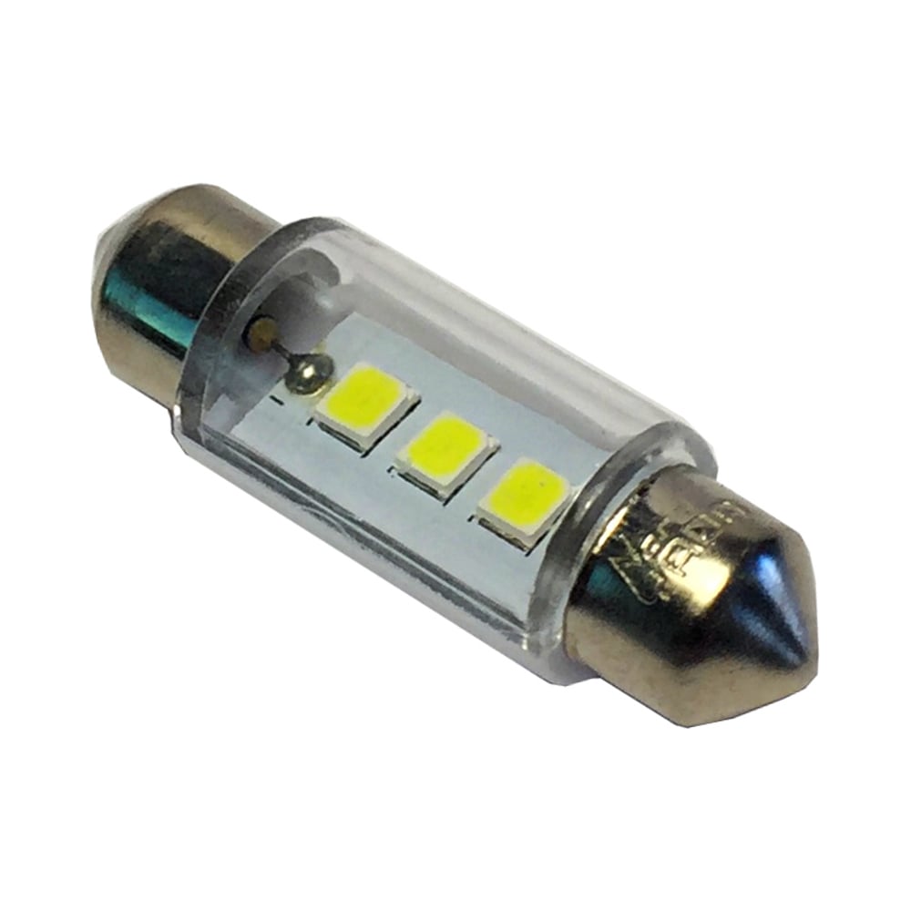 Автолампа C5W, 12V, S8,5 (36mm), (светодиод T11 3LED) белый (0.18W 18lm). 900301 "Nord YADA" — фото автозапчасти