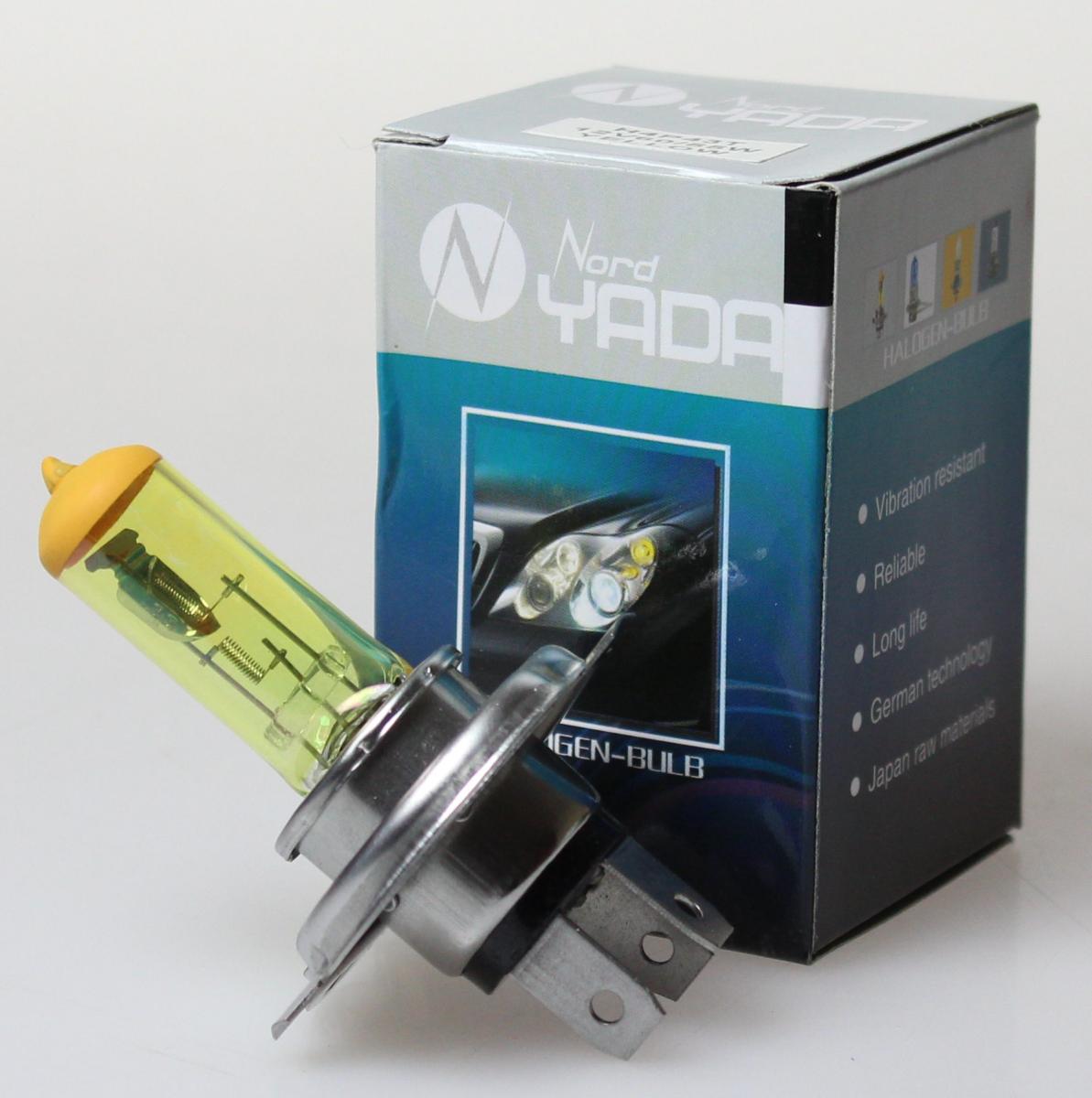 Автолампа H4, 12V 60/55W, цоколь P43t, "YELLOW". 901627 "Nord YADA" — фото автозапчасти
