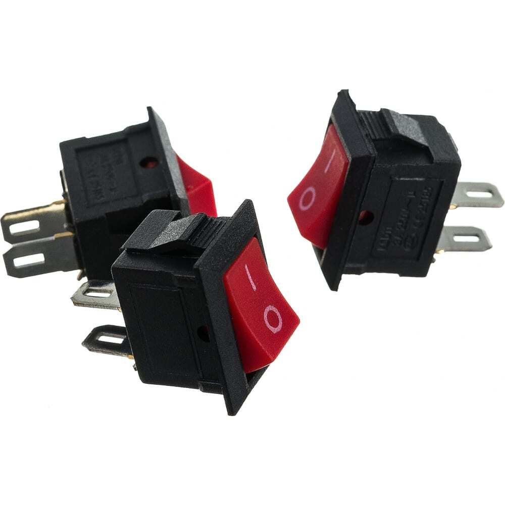 Клавиша 250V 3А Micro красная (2конт.) ON-OFF. 905464 "Nord YADA" — фото автозапчасти