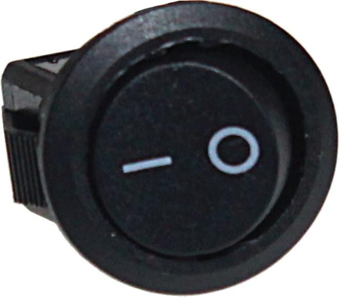 Клавиша 250V 3А круглая Micro черная (2конт.) ON-OFF. 905482 "Nord YADA" — фото автозапчасти
