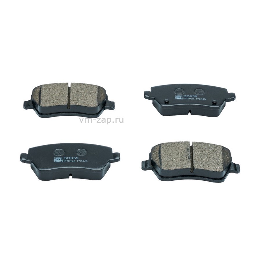 Колодки передние LADA Largus (дв. K4M, ВАЗ), Vesta, RENAULT, NISSAN, MERCEDES, дисков. BD859 "HOLA"