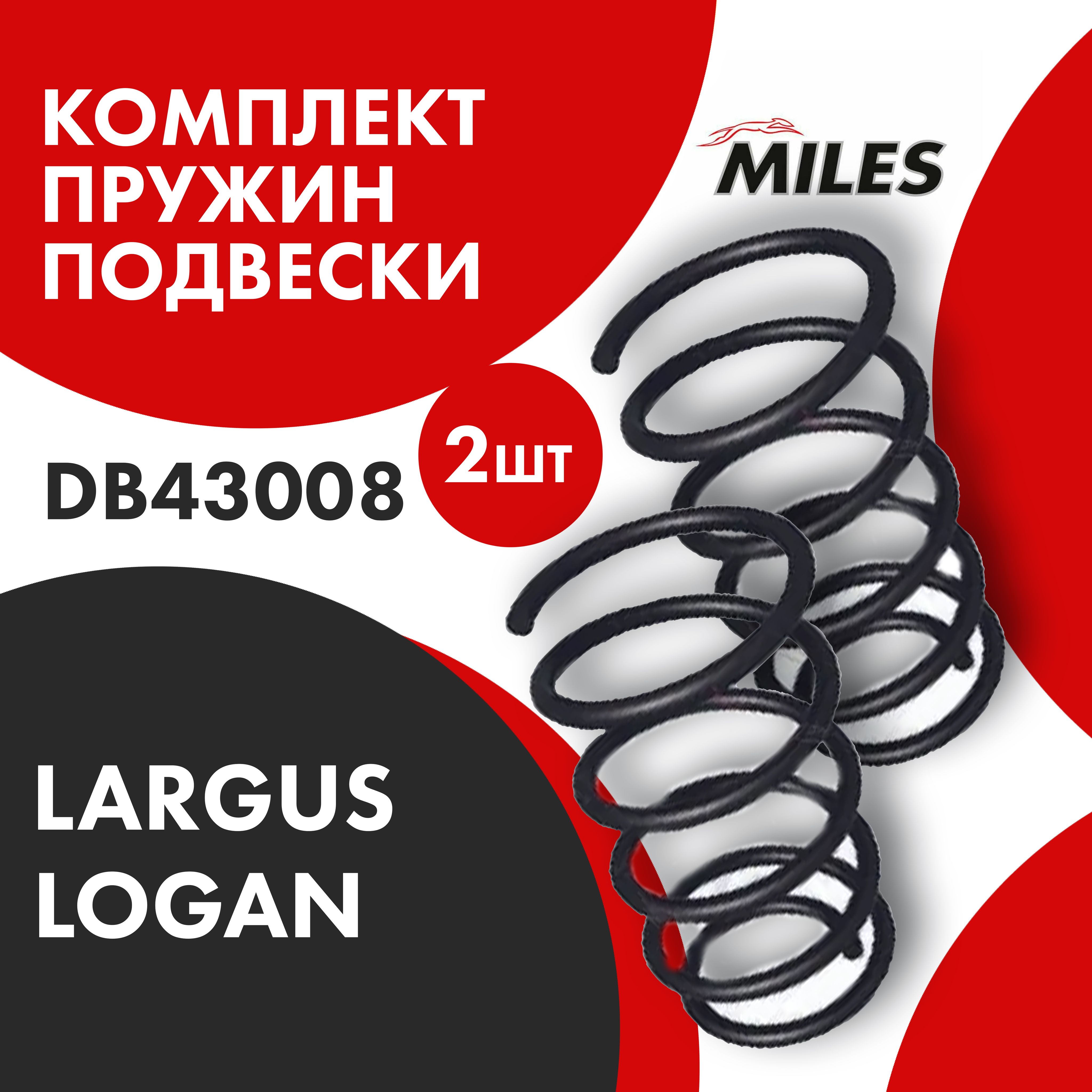 Пружины RENAULT Logan, передние (к-т 2 шт). г.Орёл КНК Орел, артикул ДВ43008 — фото автозапчасти