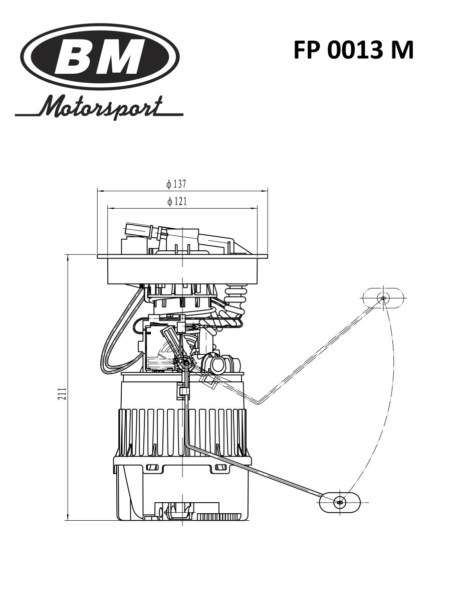 Электробензонасос FORD, в сборе. FP 0013 M "BM" — фото автозапчасти