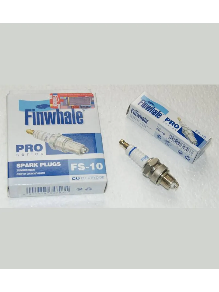 Свеча FS10 - ГАЗ 2410, 3102, 3110, УАЗ 3151, (дв. ЗМЗ 402) (к-т 4 шт). "Finwhale", артикул FS-10 — фото автозапчасти