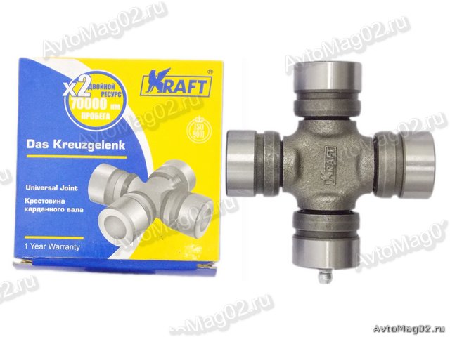 Крестовина ГАЗ 24, 2410, 3110, УАЗ, карданного вала (Н/О). KT 102003 "KRAFT" — фото автозапчасти