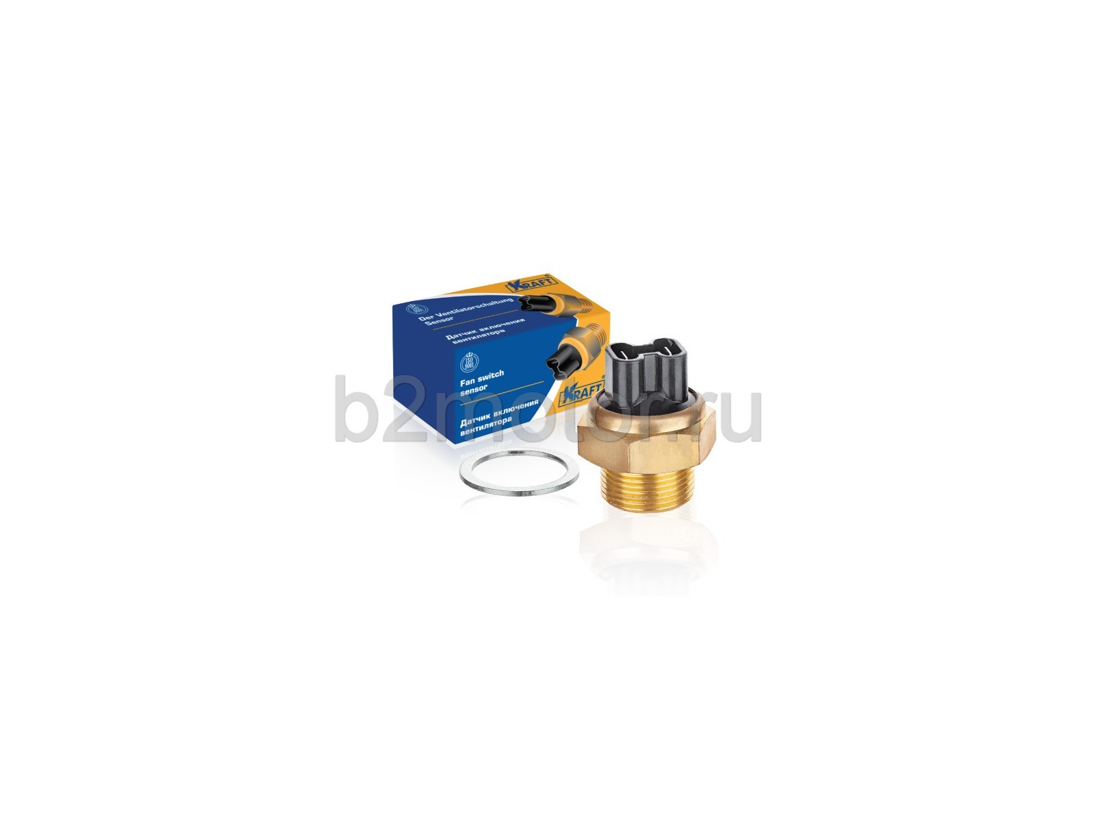Датчик включения вентилятора ВАЗ 2108-21099 (99-94гр). KT 104801 "KRAFT" — фото автозапчасти