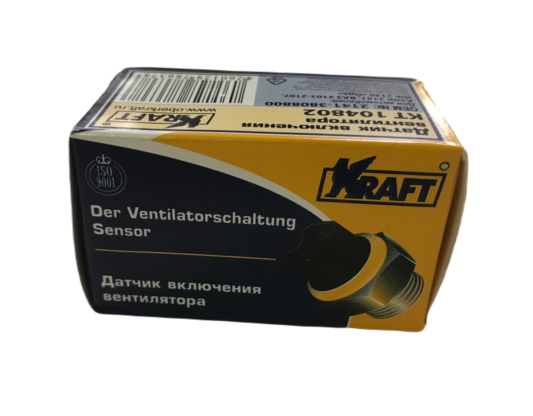 Датчик температуры ВАЗ 2103-07, Москвич 2141, (t=87-82) (TM-108-02). KT 104802 "KRAFT" — фото автозапчасти