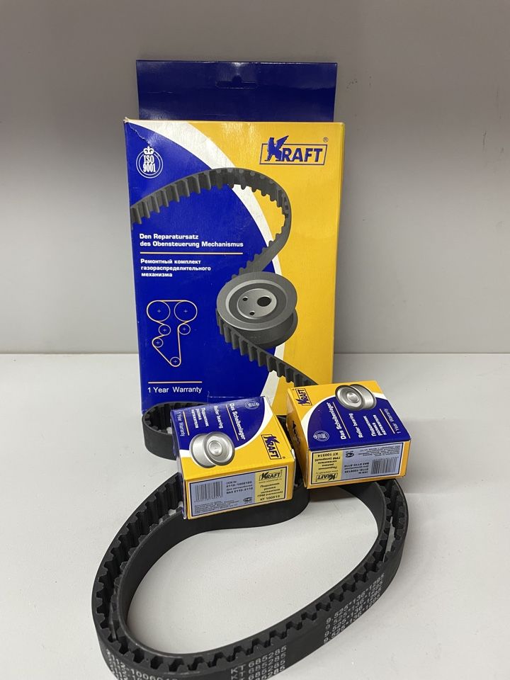 Ремкомплект ГРМ ВАЗ 2110-12, (16V) ремень+2 ролика. KT 685499 "KRAFT"