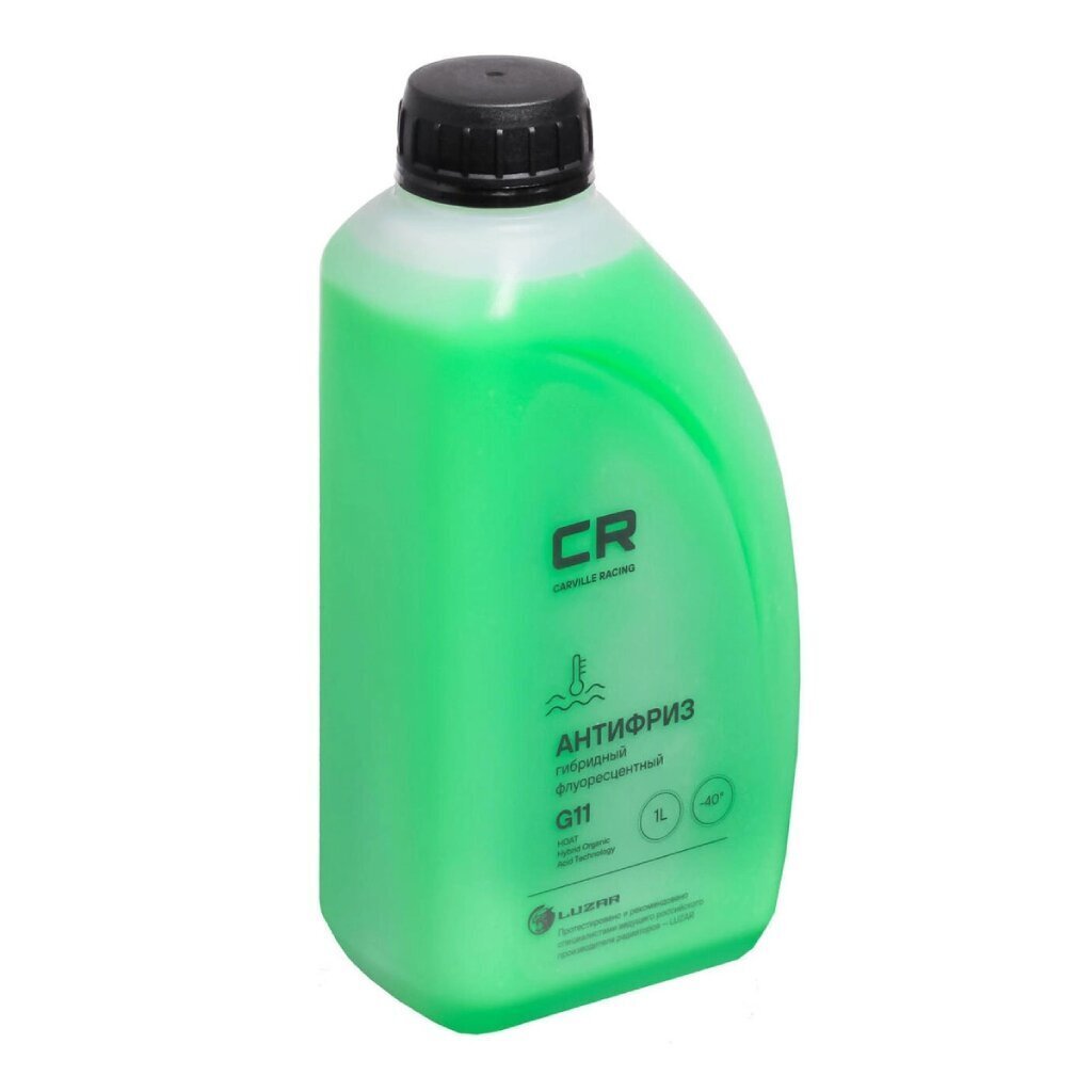 Антифриз CR гибридный флуор. -40°С, G11, зеленый, готовый, 1л/1.07кг "Carville Racing", артикул L2018104 — фото автозапчасти