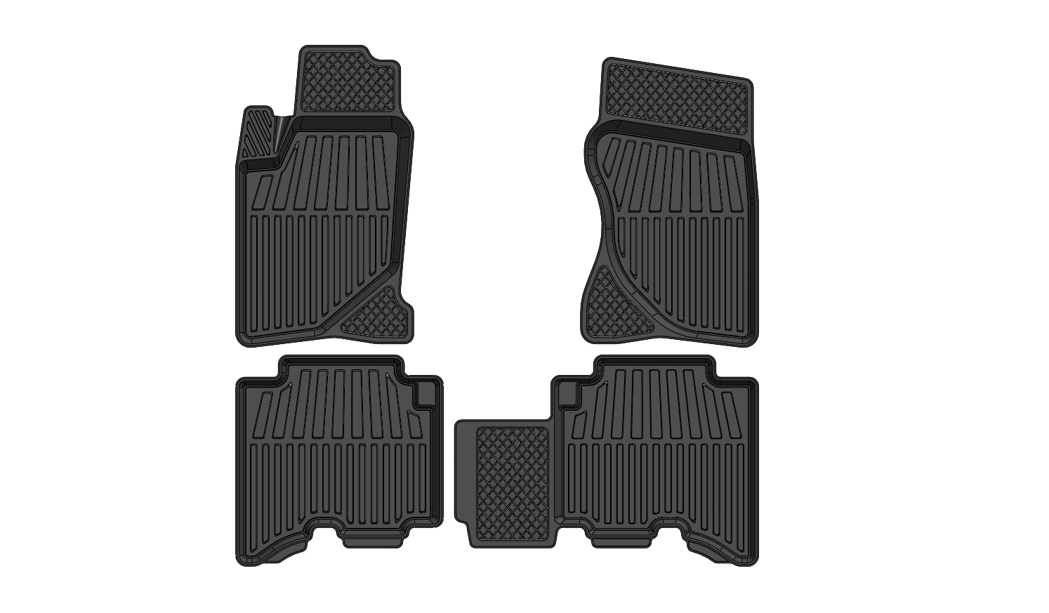 Коврики пола Great Wall Hover H3 (2010-) Premium (к-т 4 шт) SRTK, артикул PR.G.W.HOV.H3.10G.02018 — фото автозапчасти