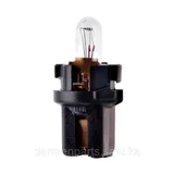 Автолампа T1.2W, 12V 1.2W, цоколь B8.7d (с патроном) (пан.приб). 612012P8,7/10 "МАЯК" (уп. 10 шт) — вид 1