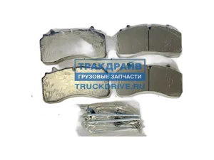 Колодка тормозная ось SAF, дисковые, к-т 4шт., размер 210х110х31мм., в сб. полный с монтажным комплектом, артикул АМ.180.000162 (АМ-69-025)