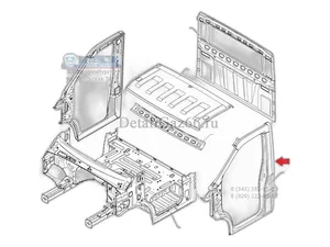 Панель проема двери Газель NEXT левая в сборе "Оригинал", артикул А21R23-5401011