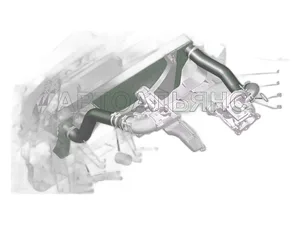 Патрубок интеркулера Газель NEXT, NN, Соболь NN дв. Foton Евро-5, G21, G31, G51 (силикон) угловой, от соеденителя к двигателю "Оригинал", артикул А22R32-1172313