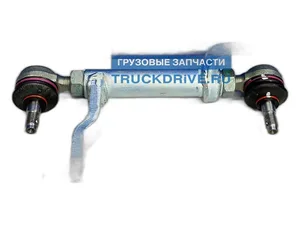 Тяга переключения КПП КАМАЗ 5490 MB Actros, Axor, 54901, 6580, рычаг, в сб., с наконечниками, короткий, наружняя резьба M14х1.5мм.,L=55мм., палец M10х1.0мм.(A0002685989, 362-1703420-20, 0501 204 714, 45104-1703010-90)