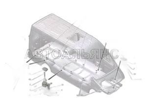 Стекло Газель NEXT (фургон-автобус) окна боковины правое (1108х704) "Оригинал", артикул А65R52.5403102