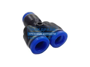 Фитинг трубок Y-образный d= 8мм., пластиковый, PUY 8, артикул БАК.90358