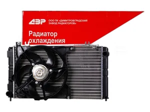 Радиатор водяной ВАЗ 2190-2191 Гранта, 2192, 2194 Калина 2, Datsun on-Do, mi-Do, универсальный, с А/С +/-, КПП МТ/АМТ, алюминиевый, 2-х рядный ПРАМО, г. Ржев — ракурс 1