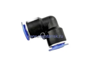 Фитинг трубок Г-образный d= 4мм., пластиковый, HH-080-PUL-4MM, артикул НН-080-PUL-4ММ