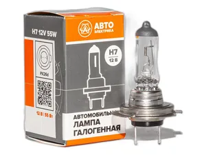 Автолампа 12V 55W Н7, галогеновая, головной свет ближний/дальний, противотуманных фар, тип цоколя РХ26Д, QUARTZ (09.1755), артикул Н7 12-55 IM