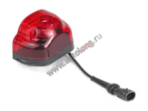 Фонарь освещения номерного знака Евро фура красный, универсальный 12V, артикул ПН3-12LED