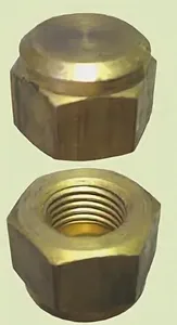 Гайка М12х1,25мм., водяного насоса КАМАЗ, латунная, колпачковая, уп.5шт. (06971)