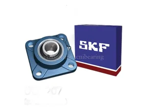 Подшипник 6-207 UCF (UC207+F207) комбайны, жатки, сельхоз. машины, в сб. с корпусом, подшипниковый узел 480207, квадратный фланцевый корпус типа FC с четырьмя крепёжными отверстиями, 35x117x44,4мм., артикул 207UCF