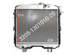 Радиатор водяной ПАЗ 3204, 320412, 3205, 3206, 3237, 4230, 4234 дв.ЯМЗ 534, Cummins ISF 3.8, медный, 3-х рядный ШААЗ — ракурс 1