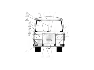 Панель задка ПАЗ-3205 угловая правая, артикул 3205-5601190