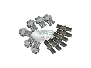 Р/к крепления ступицы ГАЗ-53, 3307-3309 правый (шпильки + гайки + футорки по 6 шт) "Оригинал", артикул 3307-3103801