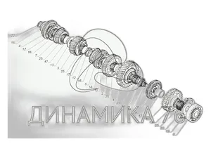 Вал вторичный в сборе КПП ГАЗ-3308, 3309, Валдай "Оригинал" — ракурс 2
