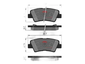 Колодка тормозная "KoTL" HYUNDAI i20, i40, KIA Soul II, Rondo, Karens, SSANGYONG Actyon II, Korando (к-т 4шт) задняя, артикул 3594KT