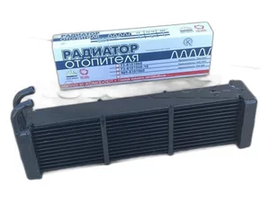 Радиатор отопителя УАЗ 469,3151, 3153, 3159 и пас. салон УАЗ 3741, 2206, 3962, 39625, 3909, 39094(95) Буханка, патрубки d=16мм., угол 90°, медный, 3-х рядный (469-8101060П, LRh 0369b, 3151-8101060-01, 124.8101060)