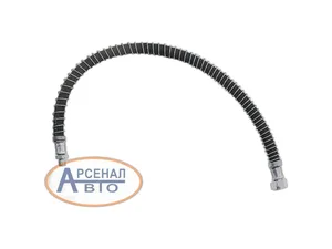 Шланг тормозной передний/задний КАМАЗ 5320, 43261, 4308, 43255, штуцер-гайка, L=595мм., М20х1,5/М16х1,5мм., текстильная оплётка (5320.3506060-10, BF 4506), артикул 5320-3506060-10