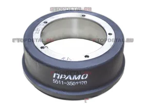 Барабан тормозной КАМАЗ 5320, 53212, 5410, 54112, 5511, 55102, НЕФАЗ 8560, 8332, 9334, 8527, 96741, артикул 5511-3501070 ПРАМО