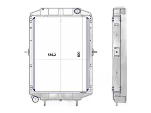 Радиатор водяной Iveco Trakker, медный, 3-х рядный, артикул 6329-1301010