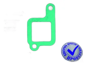 Прокладка корпуса термостата Волга, ГАЗель, Соболь, УАЗ дв.ЗМЗ 40524, 40525, 40904, Евро 3, 4, паронит зелёная (40624-1306043, 040624-1306043-00, 040624130604300, 40624.1306043), артикул 717-60-11
