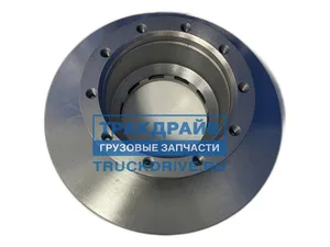 Диск тормозной КАМАЗ 5490 MB Actros, 65206, 65207, с мостом DANA, задний, вентилируемый, с кольцом АБС (1139278 F, 20759Е, 130121, АМ-12-017) Россия — ракурс 1