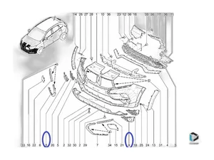 Решетка радиатора LADA X-Ray Cross средняя нижняя, артикул 8450021100