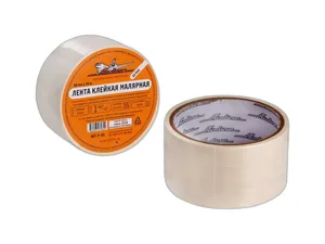 Лента клейкая малярная (скотч), 48 мм*10 м, белая. AAT-P-03 "AIRLINE"