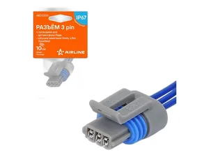 Колодка соединит. 3-х конт., разъём (3pin), к датчику положения распред. вала ВАЗ 2110-2112, 1117-1119 Калина, 2170-2172 Приора, 2123 Нива-Шевроле, в сб. с проводами (АЕСС001), артикул AECC001