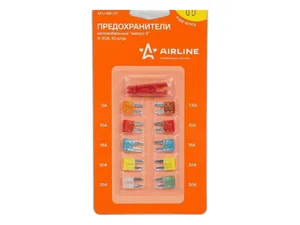 Предохранители "микро 2" в блистере (10 шт) 5-30А. AFU-MK-07 "AIRLINE"